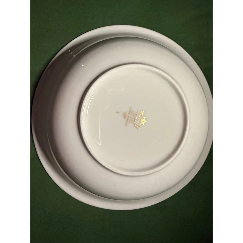 Edgerton Salem China Serving Bowl 2506 Floral White Flowers Cream 9 Inch Vintage